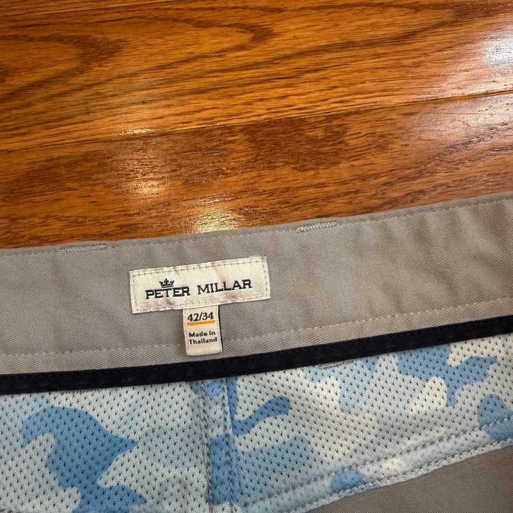 Peter Millar EB66 Performance Five-Pocket Pants Fits Mens 42x30 Gale Gray Golf - Picture 6 of 16